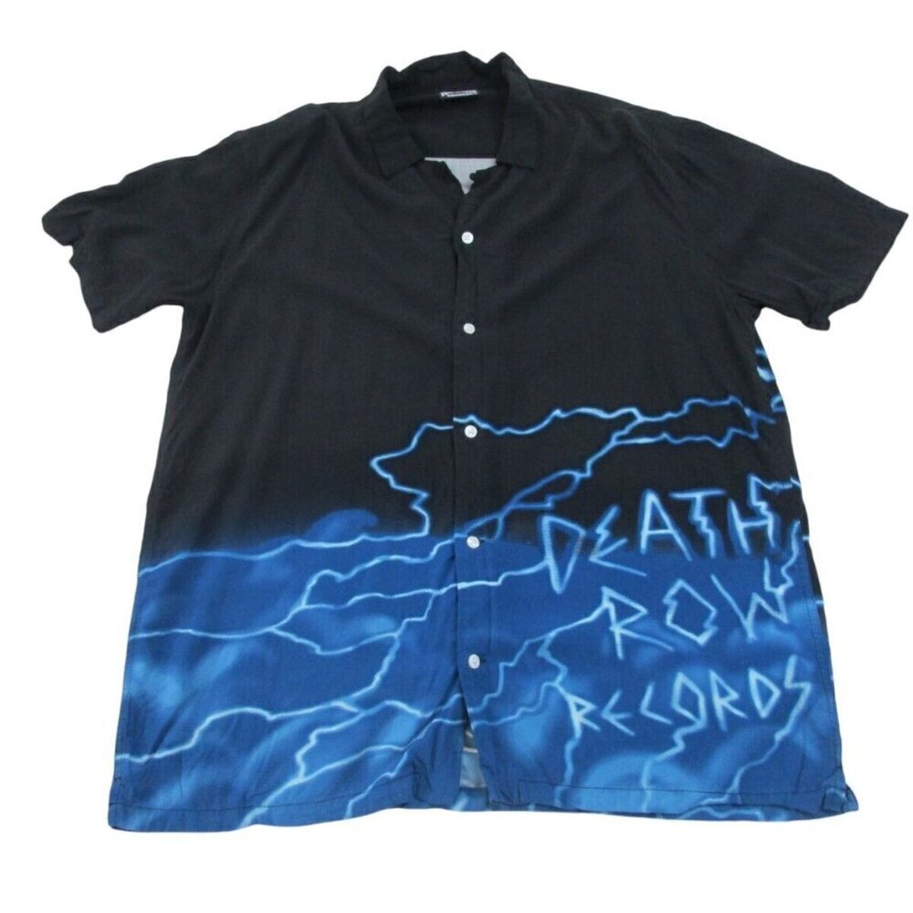 Death Row Records Shirt Mens Black Short Sleeve‎ Rap Hip Hop Tupac Pacsun